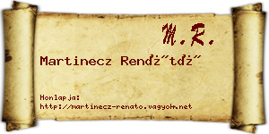 Martinecz Renátó névjegykártya