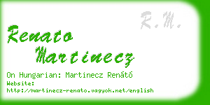 renato martinecz business card